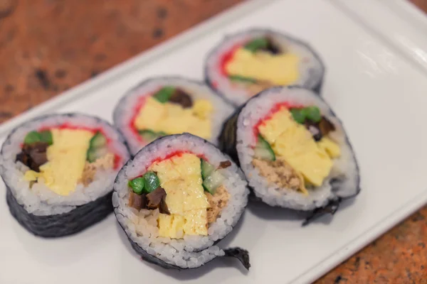 Top view of sushi rolls — Stock Photo, Image