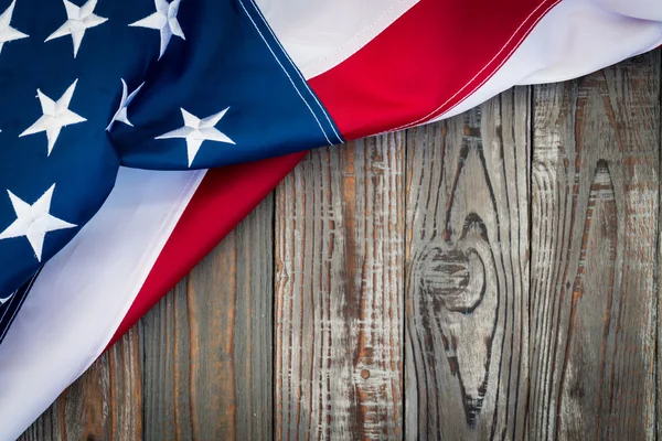 American flag on wood — Stock Photo, Image