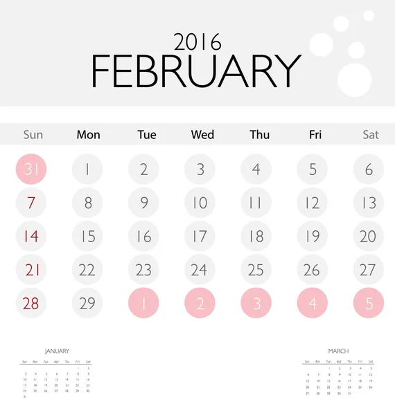 Plantilla de calendario mensual — Archivo Imágenes Vectoriales