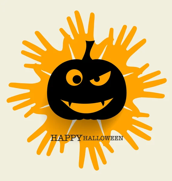 Diseño de Halloween con calabaza — Vector de stock