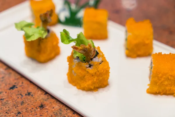 Sushi rolls closeup — Stock Photo, Image