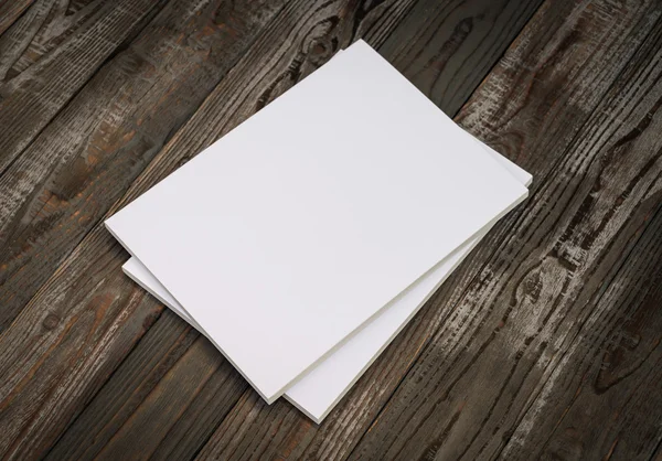 Blank catalogs on table — Stock Photo, Image