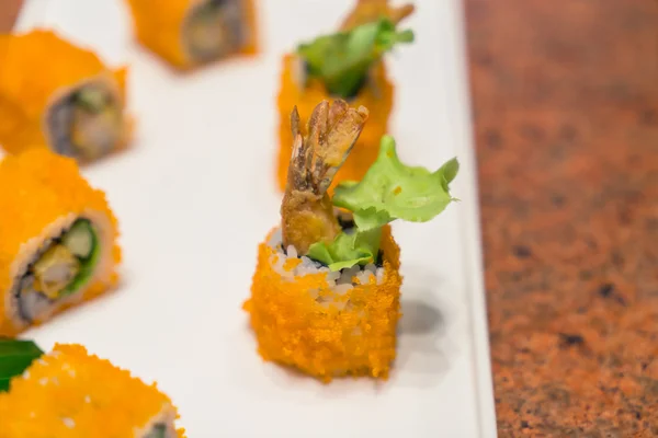 Sushi rolls closeup — Stock Photo, Image