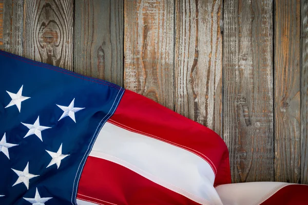 American flag on wood — Stock Photo, Image