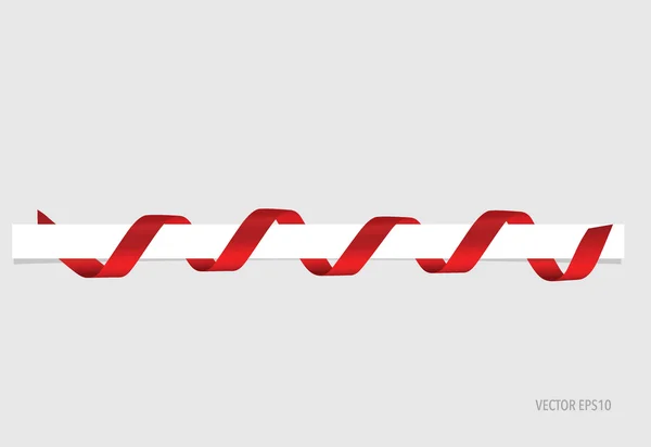 Design nastro rosso — Vettoriale Stock