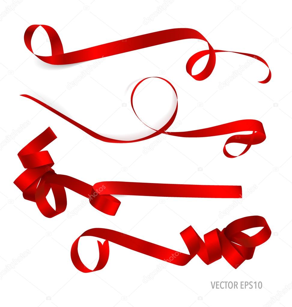 design with red ribbons