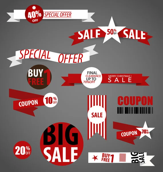 Prijzen verkoop coupons — Stockvector