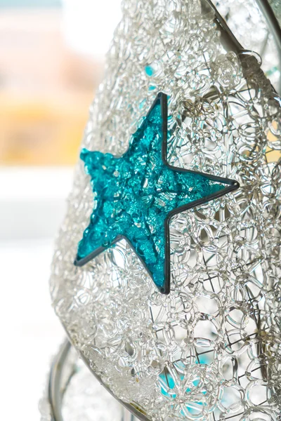 Decoração estrela azul — Fotografia de Stock