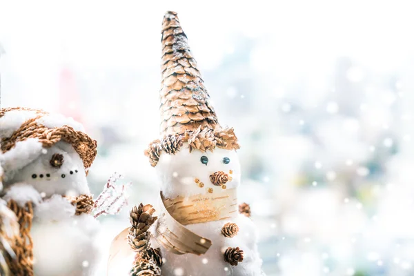 かわいいクリスマス雪だるま — ストック写真