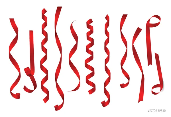 Design mit roten Bändern — Stockvektor