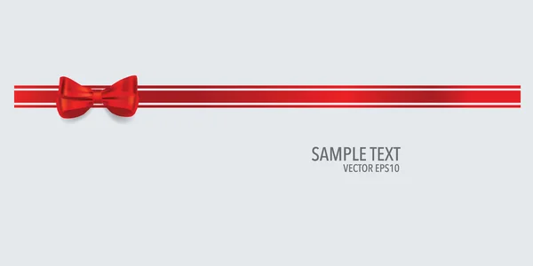 Kort med rött band — Stock vektor