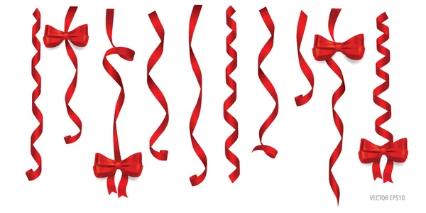 Diseño con cintas rojas — Vector de stock