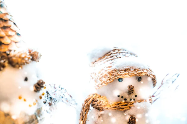 Lindos muñecos de nieve de Navidad — Foto de Stock