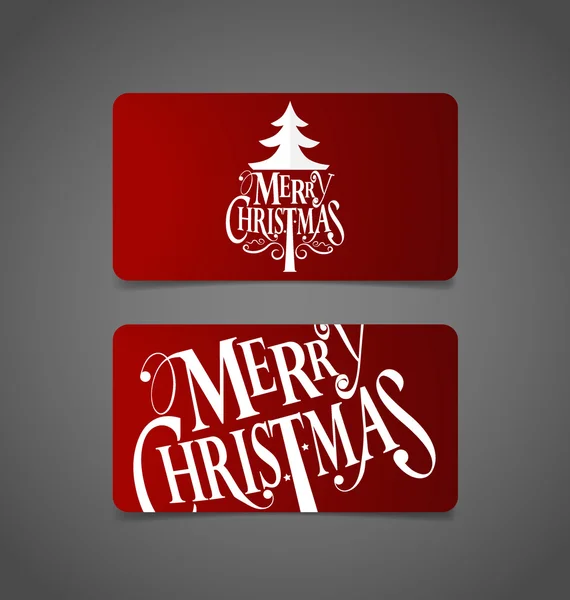 Tarjetas de felicitación de Navidad , — Vector de stock