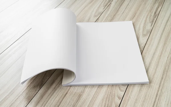 Blank catalog on table — Stock Photo, Image