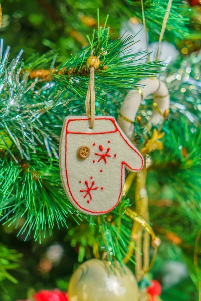 Christmas tree and decorations — Stock Photo, Image