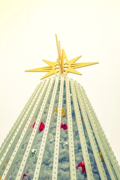 Christmas star on tree — Stock Photo, Image