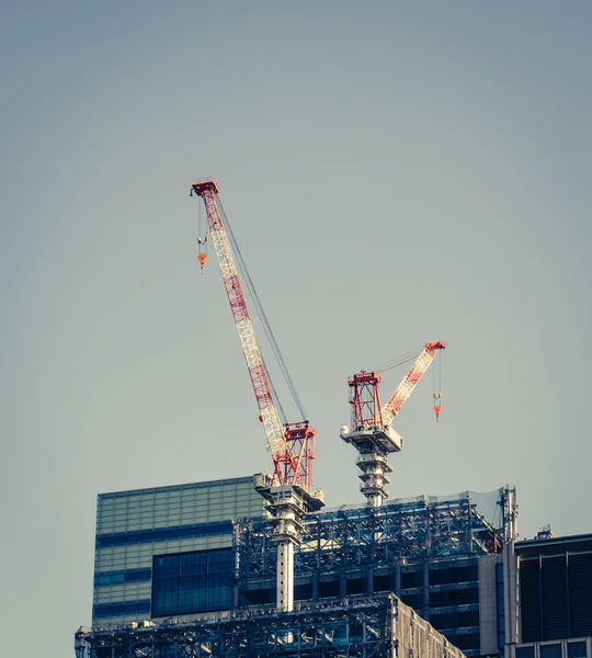 Baustelle Kräne — Stockfoto