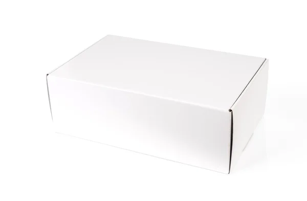 Fecho da caixa branca — Fotografia de Stock