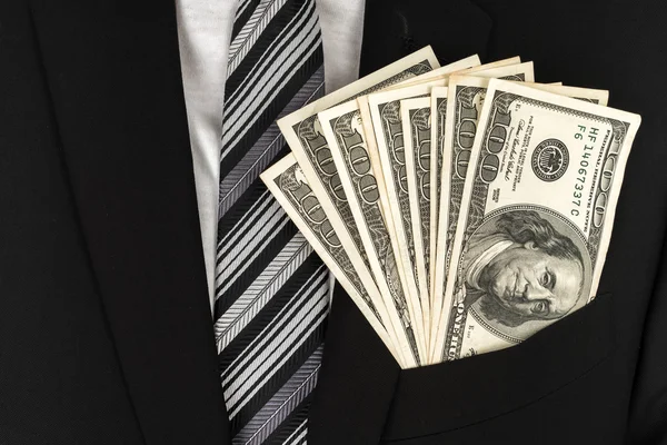 Ember jelenít meg egy elterjedt a dollár — Stock Fotó