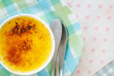 Üstten Görünüm puding pastası