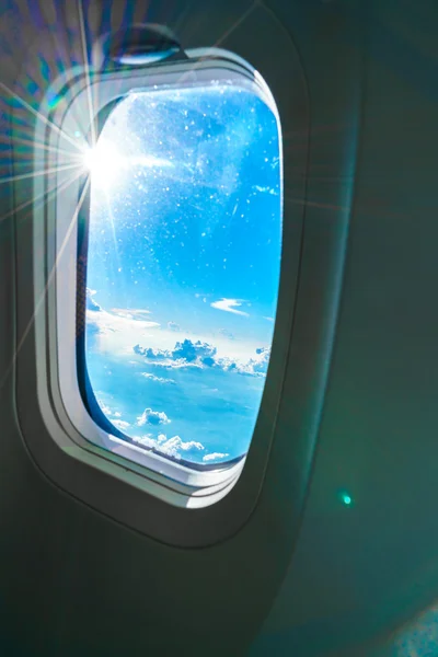 Little window in plane — Stock Photo, Image