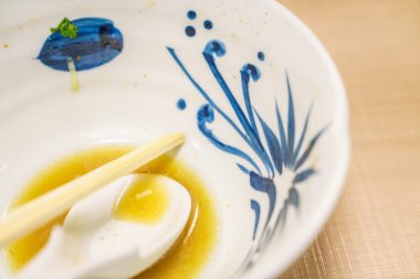 Boş Japon ramen noodle