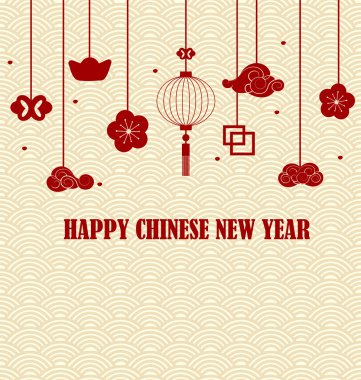 Çin Yeni Yıl tebrik kartı