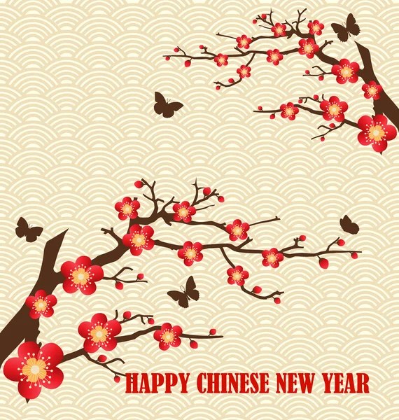 Китайская новогодняя открытка — стоковый вектор