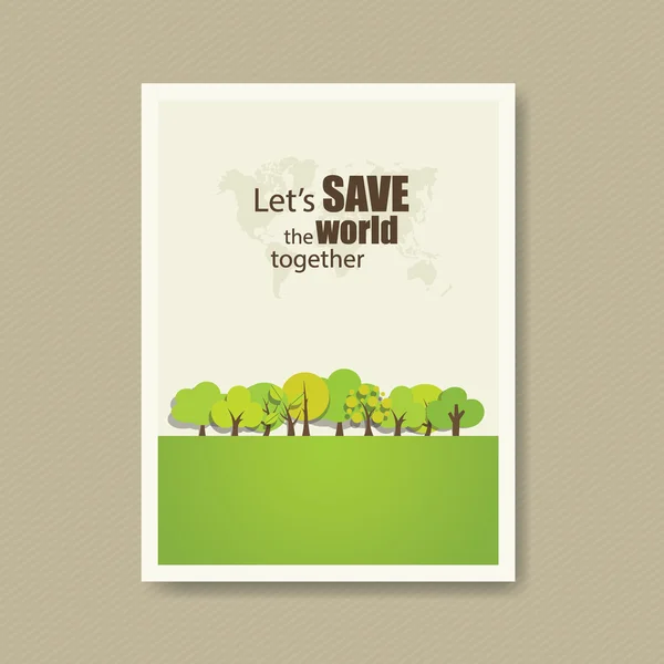 Ecology background flyer design