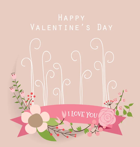 Valentine`s Day card — Stock Vector