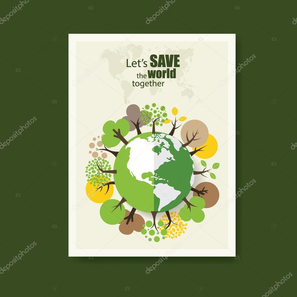 Ecology background flyer design