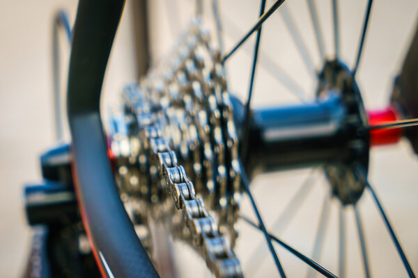 metallic bicycle gears