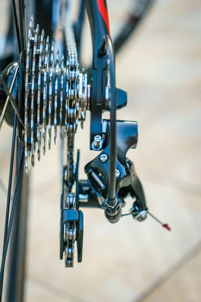 Ingranaggi metallici della bicicletta — Foto Stock