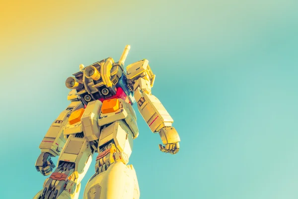 Performances Gundam grandeur nature devant DiverCity Tokyo Plaza, Oda — Photo