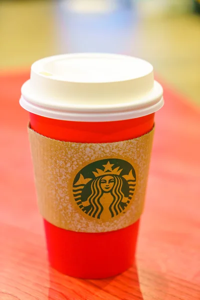 Tokió, Japán - 24 November 2015. Starbucks kávé háttér. — Stock Fotó