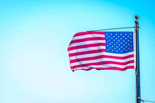 American flag on sky — Stock Photo, Image