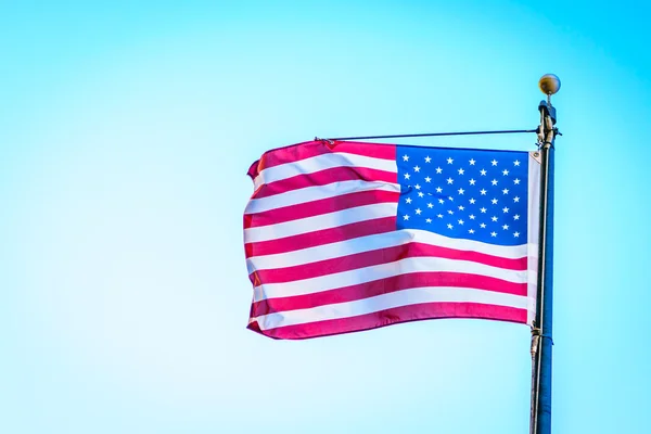 American flag on sky — Stock Photo, Image