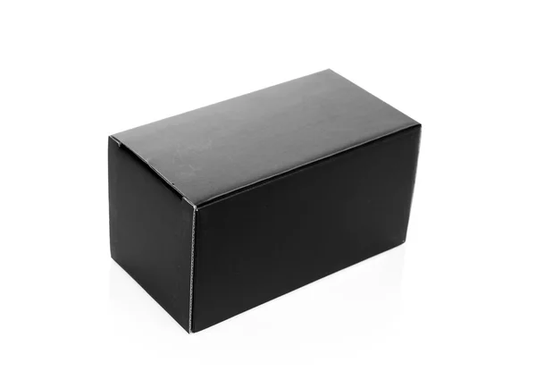 Cardboard Black box — Stock Photo, Image