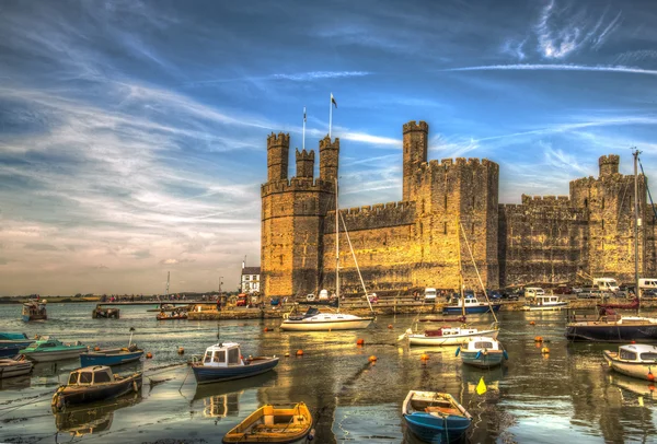 Burg Caernarfon. Vereinigtes Königreich. — Stockfoto