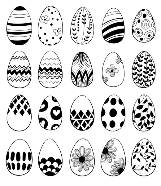 Set of Easter eggs