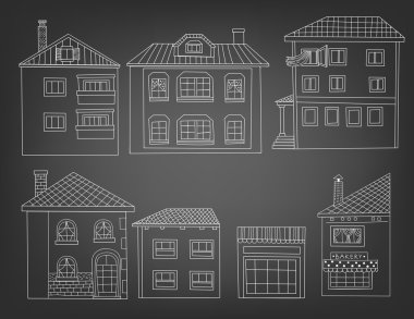 elle çizilmiş evleri