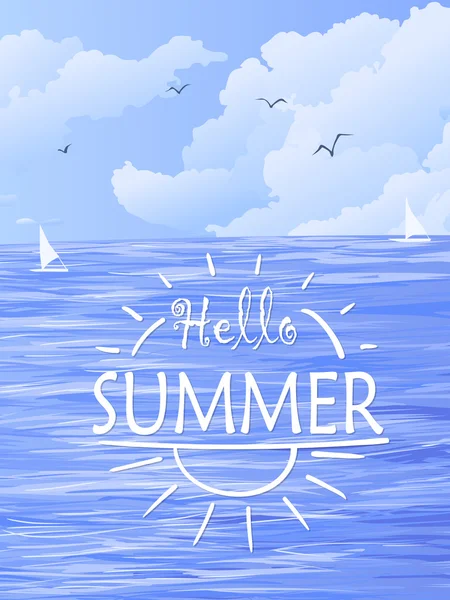 Ilustración vacaciones verano — Vector de stock