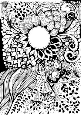 El çekilmiş çiçek kartı