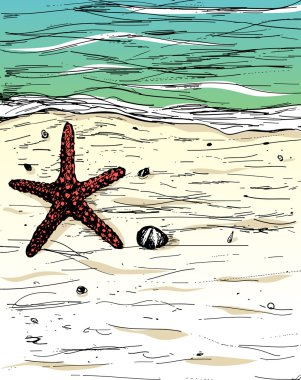 yaz tatili illüstrasyon