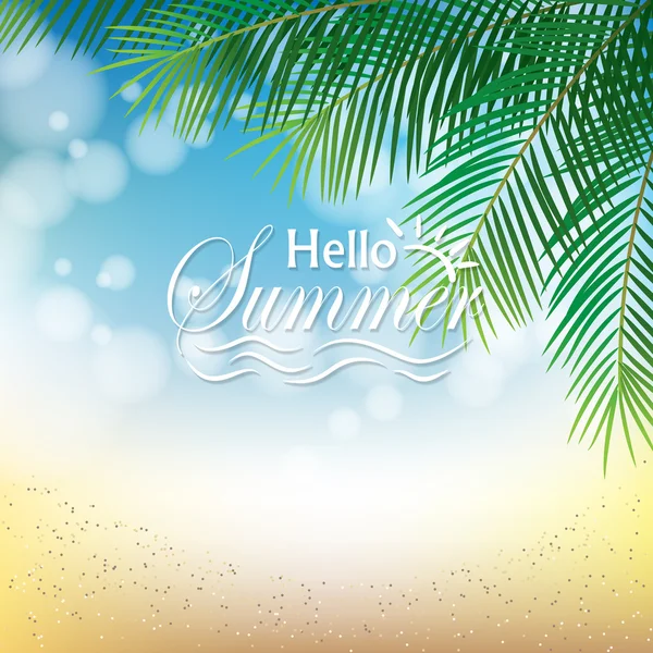 Palm laat zomer illustratie — Stockvector