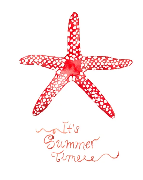 Aquarel starfish illustratie — Stockfoto