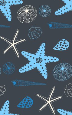 Deniz kabukları ile kusursuz desen