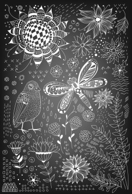 Flora ve fauna karalamalar