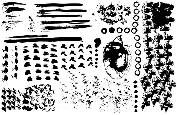 Гранж текстуры и мазки кисти — стоковый вектор